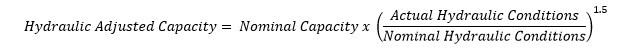 Hydraulic Adjusted Capacity Equation