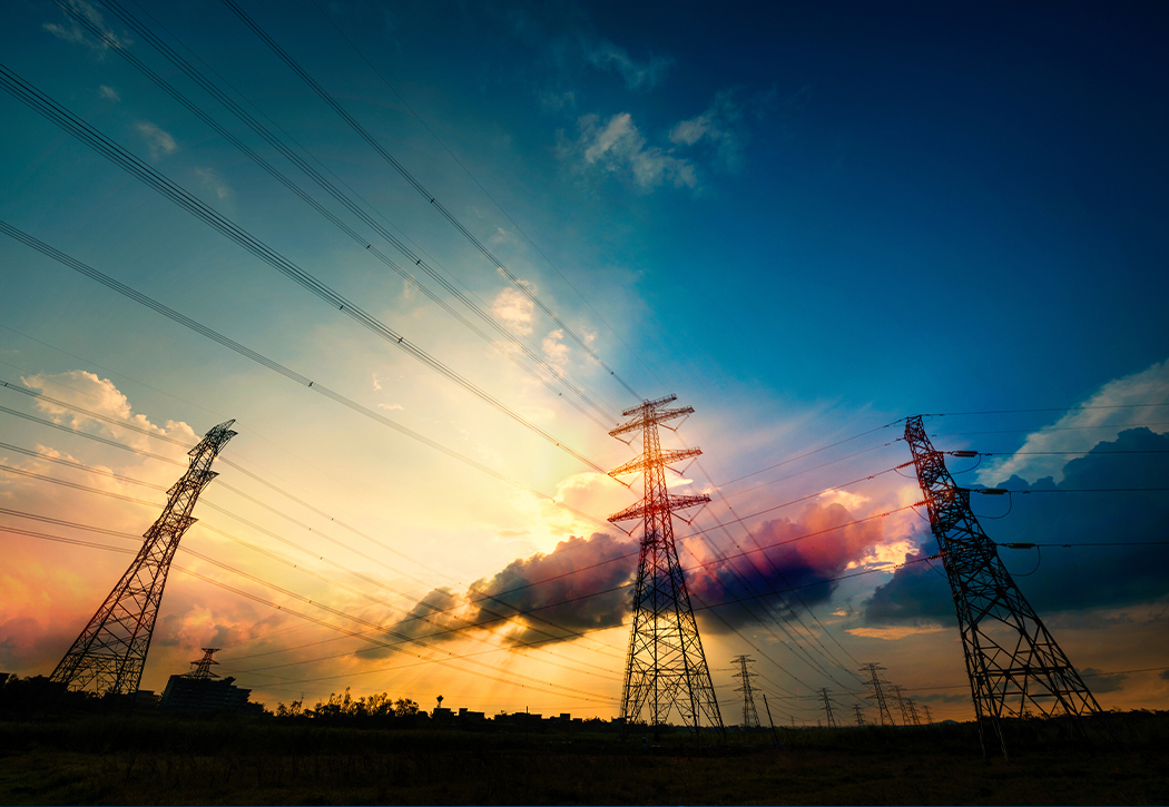 Image: Powerlines at Sunset