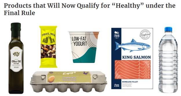 Products that Will Now Qualify for "Healthy" under the Final Rule